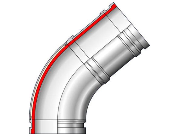 Esser 900 Elbow/Bend - Esser 900 Elbow | ID: DN120/4.7" | BA: 50 | SK (Metric) | Tan: 118mm