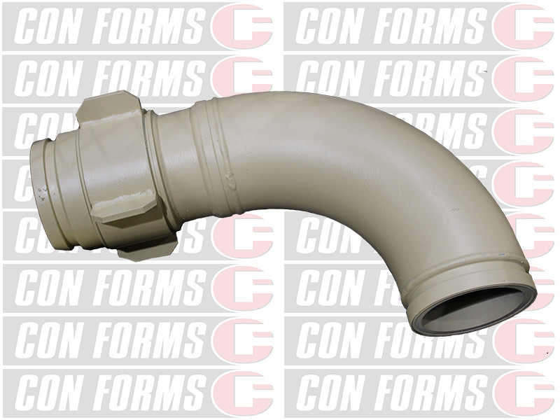Endurance CCI-Lined Boom Elbow - CCI-Lined Boom Elbow | ID: DN125/4.8" | BA: 90.00° | Metric | Tan: 17.5" | 275 x 685 | w/ Ribs