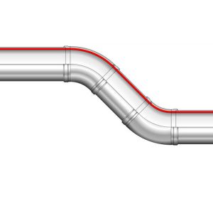 Esser 900 Elbow/Bend - Esser 900 Elbow | ID: DN120/4.7" | BA: 45 x 2 | SK (Metric) | 287x1335mm | Tan: 522mm / 342mm | (2) Elbow, (3) pipe
