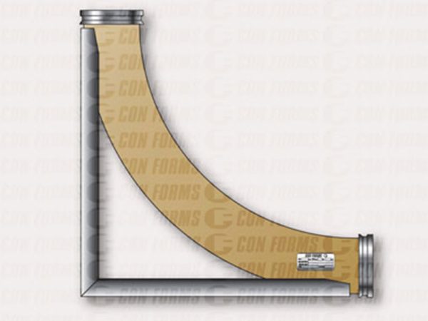 Placing Elbow/Bend With Outside Bracket - Placing Elbow/Bend | With Outside Bracket | ID: 2" | WT: 9GA | BA: 90 | CLR: 16  | End: Hevi-Duty™