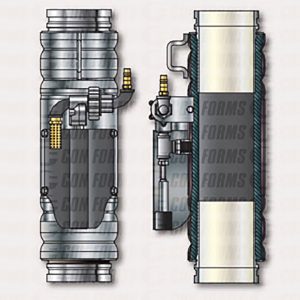 Inline Pneumatic Shutoff Valve - Inline Air Shutoff Valve | ID: DN127/5" | Metric | OAL: 1000mm | w/ Indicator