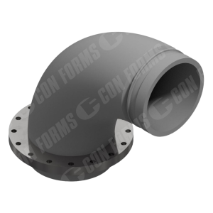 CCI-Lined Boom Elbow - CCI-Lined Boom Elbow | ID: DN125/4.8" | BA: 90.00° | Metric CCI | w/ flange