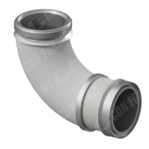 CCI-Lined Deck Elbow - CCI-Lined Deck Elbow | ID: DN150/5.75" | BA: 90.00° | Euro M/F | Tan: 4.6" | 248 x 319