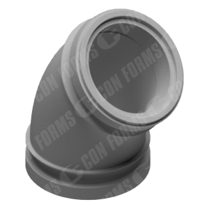 CCI-Lined Deck Elbow - CCI-Lined Deck Elbow | ID: DN150/5.75" | BA: 45.00° | Schwing CCI M/F | 11.6" HGT
