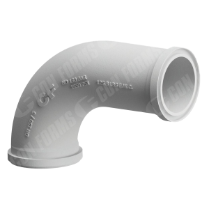 Guardian Cast Manganese Backend Elbow - Cast Manganese Deck Elbow | ID: DN150/6" | BA: 90.00° | Schwing M/F | Tan: 8.3" | 246 x 430 | HT