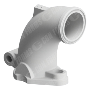Guardian Hinged Valve Outlet (Swingout Elbow) - Hinged Valve Outlet | DN150/6" - DN180/7" | Schwing Male | BA: 90.00° | 369x313mm | 12° tilt