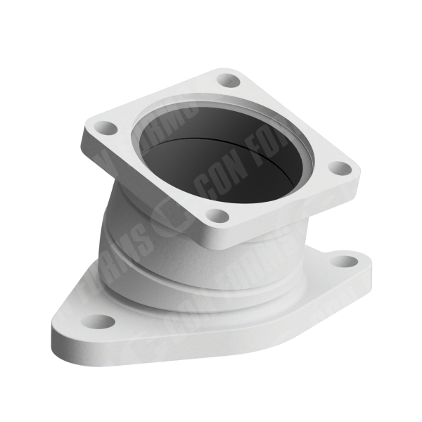 Endurance Adapter - Adapter | ID: DN180/7" | 3-bolt flange to 4-bolt flange | CCI-Lined | BA: 14.00° | 8.8" HGT