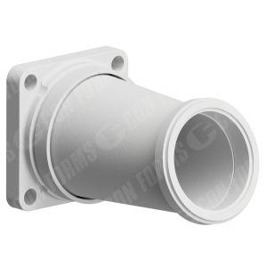 Backend Reducer - Backend Reducer | ID: DN180/7" 4-Bolt Cast Flange - DN150/6" Euro Female | OAL: 14.5" / 368mm | 14° tilt at 6" end | HT