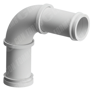 Advantage Twin-Wall Deck Elbow - Twin-Wall 275 Deck Elbow | ID: DN150/5.75" | BA: 90.00° | HD/Female | Tan: 11.2" / 11.2" | SANY