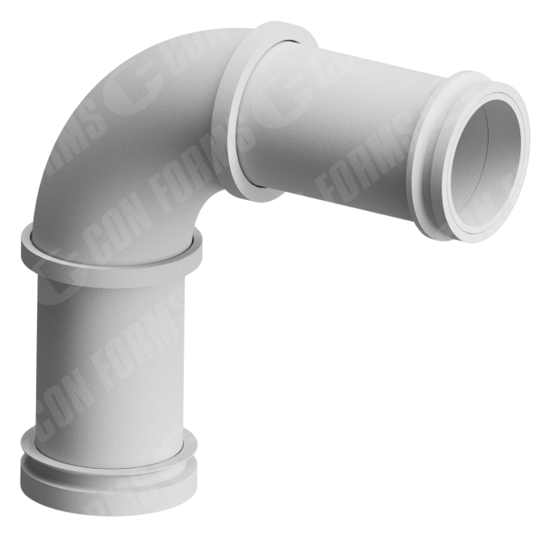 Advantage Twin-Wall Deck Elbow - Twin-Wall 275 Deck Elbow | ID: DN150/5.75" | BA: 90.00° | HD/Female | Tan: 11.2" / 11.2" | SANY