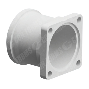 Adapter - Adapter | ID: DN180/7" | 4-bolt flange to Euro Male | OAL: 8" / 203mm | HT
