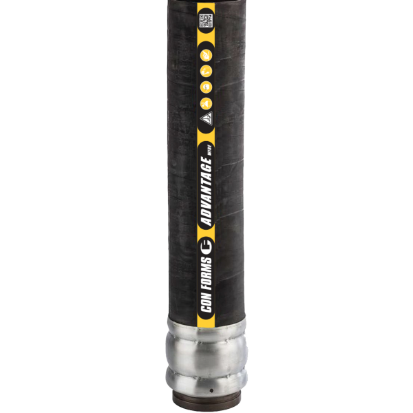 Advantage Wire 1450 Discharge Hose - Steel Bond Wire 1250 Discharge Hose | ID: DN127/5" | OAL: 16' | Hevi-Duty™ (2 Ends)