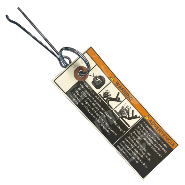Coupling Part - Coupling Part | Safety Pin - Key Ring - Warning Tag Assembly | Short (1.5")