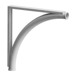 Placing Elbow/Bend With Outside Bracket - Placing Elbow/Bend | With Outside Bracket | ID: DN127/5" | WT: 0.5 | BA: 90 | CLR: 24  | End: Hevi-Duty™ Cham | HT