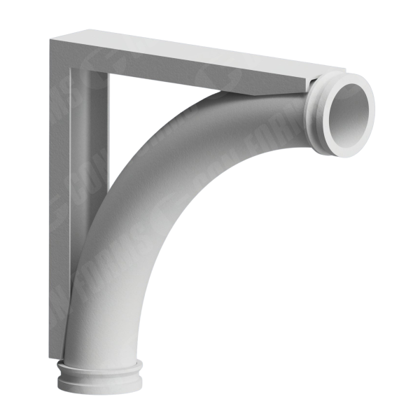 Placing Elbow/Bend With Outside Bracket - Placing Elbow/Bend | With Outside Bracket | ID: DN127/5" | WT: 0.25 | BA: 90 | CLR: 24  | End: Hevi-Duty™