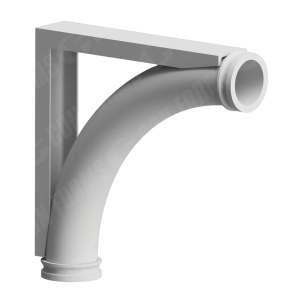 Placing Elbow/Bend With Outside Bracket - Placing Elbow/Bend | With Outside Bracket | ID: DN127/5" | WT: 0.25 | BA: 90 | CLR: 24  | End: Hevi-Duty™ Cbore | HT