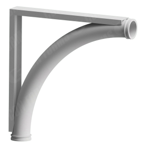 Placing Elbow/Bend With Outside Bracket - Placing Elbow/Bend | With Outside Bracket | ID: DN127/5" | WT: 0.25 | BA: 90 | CLR: 48  | End: Hevi-Duty™ | HT