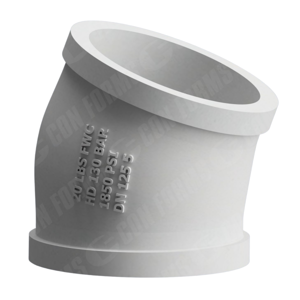 Advantage Twin-Wall Boom Elbow - Twin-Wall Boom Elbow | ID: DN125/4.8" | BA: 45.00° | Metric | 9.7" HGT