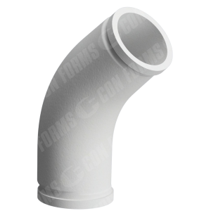 Guardian Cast Manganese Boom Elbow - Cast Manganese Boom Elbow | ID: DN125/4.8" | BA: 45.00° | Metric | w/ Tangents | HT