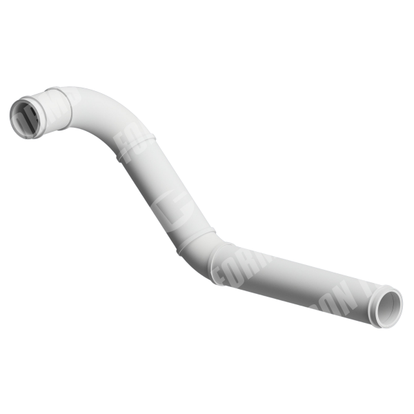 CCI-Lined Boom Elbow - CCI-Lined Boom Elbow | ID: DN125/4.8" | BA: 45 / 90 Twist | Metric | Tan: 31.1" / 6.4" | (2) Elbow, (3) pipe