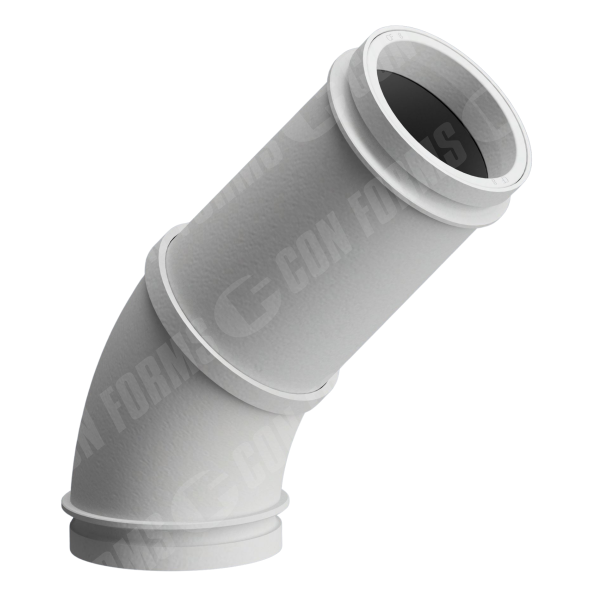 CCI-Lined Boom Elbow - CCI-Lined Boom Elbow | ID: DN117/4.6" | BA: 45.00° | Metric | Tan: 9.2"