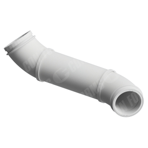 CCI-Lined Boom Elbow - CCI-Lined Boom Elbow | ID: DN125/4.8" | BA: 45 x 2 | Metric  | (2) elbow, (1) pipe | 90° Twist