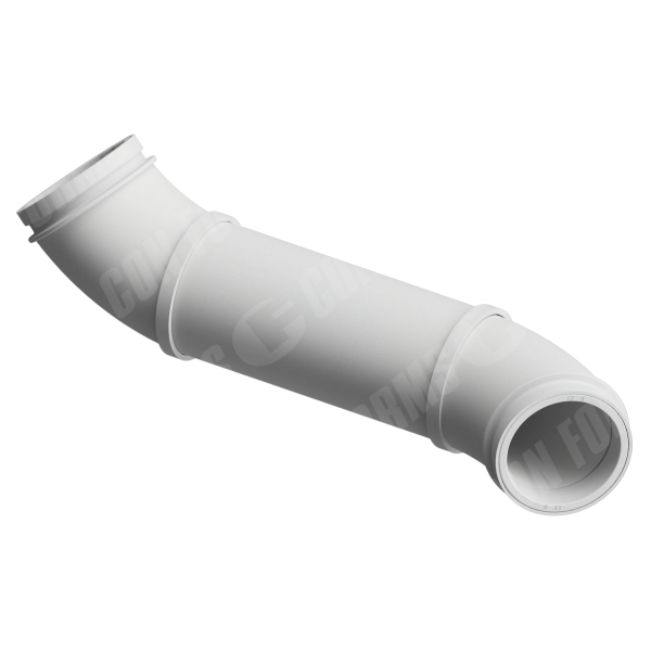 CCI-Lined Boom Elbow - CCI-Lined Boom Elbow | ID: DN125/4.8" | BA: 45 x 2 | Metric  | (2) elbow, (1) pipe | 90° Twist