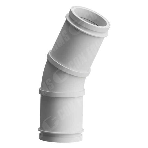 Advantage Twin-Wall Boom Elbow - Twin-Wall Boom Elbow | ID: DN125/4.8" | BA: 25.00° | Metric | Tan: 7.3" / 6.6"
