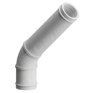 Advantage Twin-Wall Boom Elbow - Twin-Wall Boom Elbow | ID: DN125/4.8" | BA: 45.00° | Metric | Tan: 18.42"/6.4"