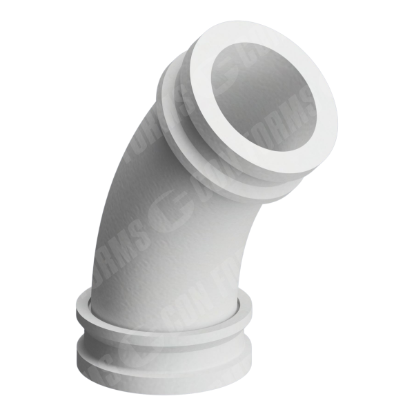 Placing Elbow/Bend - Placing Elbow/Bend | ID: 3" | BA: 45 | CLR: 7  | HD | 9.1" HGT