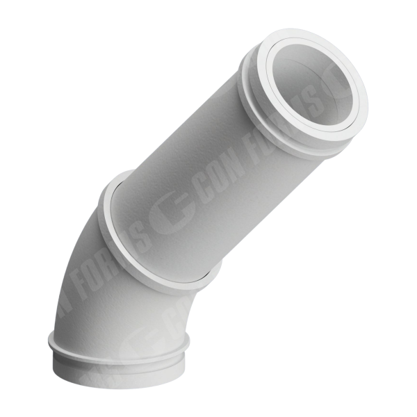 Reducing Elbow/Bend - Reducing Elbow/Bend | DN120/4.7" - DN112/4.4" | BA: 45.00° | Metric | Tan: 9.3"
