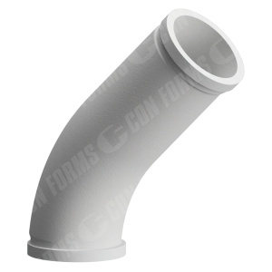 CCI-Lined Boom Elbow - CCI-Lined Boom Elbow | ID: DN125/4.8" | BA: 45.00° | Metric | Tan: 9.3"
