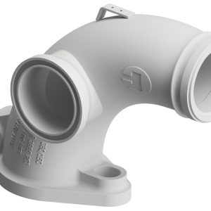 Hinged Valve Outlet (Swingout Elbow) - Hinged Valve Outlet | DN150/6" - DN180/7" | Euro Male | BA: 90.00° | 369x429mm | W/ Port