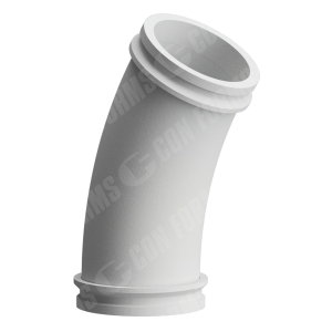 Placing Elbow/Bend - Placing Elbow/Bend | ID: 2" | WT: 9GA (0.156) | BA: 45 | CLR: 16  | HD | 14.8" HGT