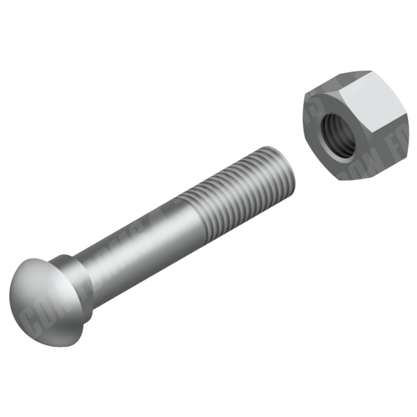 Coupling Part - Coupling Hardware Repair Kit | Two-Bolt | ID: 3" | HD | Bolt, Nut