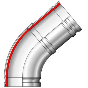 Esser 900 Elbow/Bend - Esser 900 Elbow | ID: DN120/4.7" | BA: 52.5 | SK (Metric) | Tan: 206mm