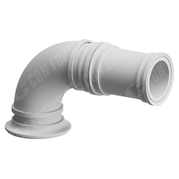 CCI-Lined Boom Elbow - CCI-Lined Boom Elbow | ID: DN150/5.75" | BA: 90.00° | Metric | Tan: 10.22" | 288 x 542