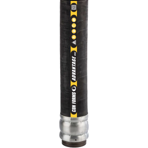 Advantage Wire 1450 Boom Hose - Steel Bond Wire 1250 Boom Hose | ID: DN125/5" | OAL: 6' | Metric (1 End)