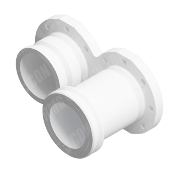 Diversion Valve Part - Single-Flange Duel-Port | 5" Hydraulic Double Diversion Valve | 6" Slipover Hevi-Duty Ends | HT