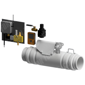 Inline Pneumatic Shutoff Valve - Inline Air Shutoff Valve | ID: DN127/5" | Metric | 12V w/ Remote