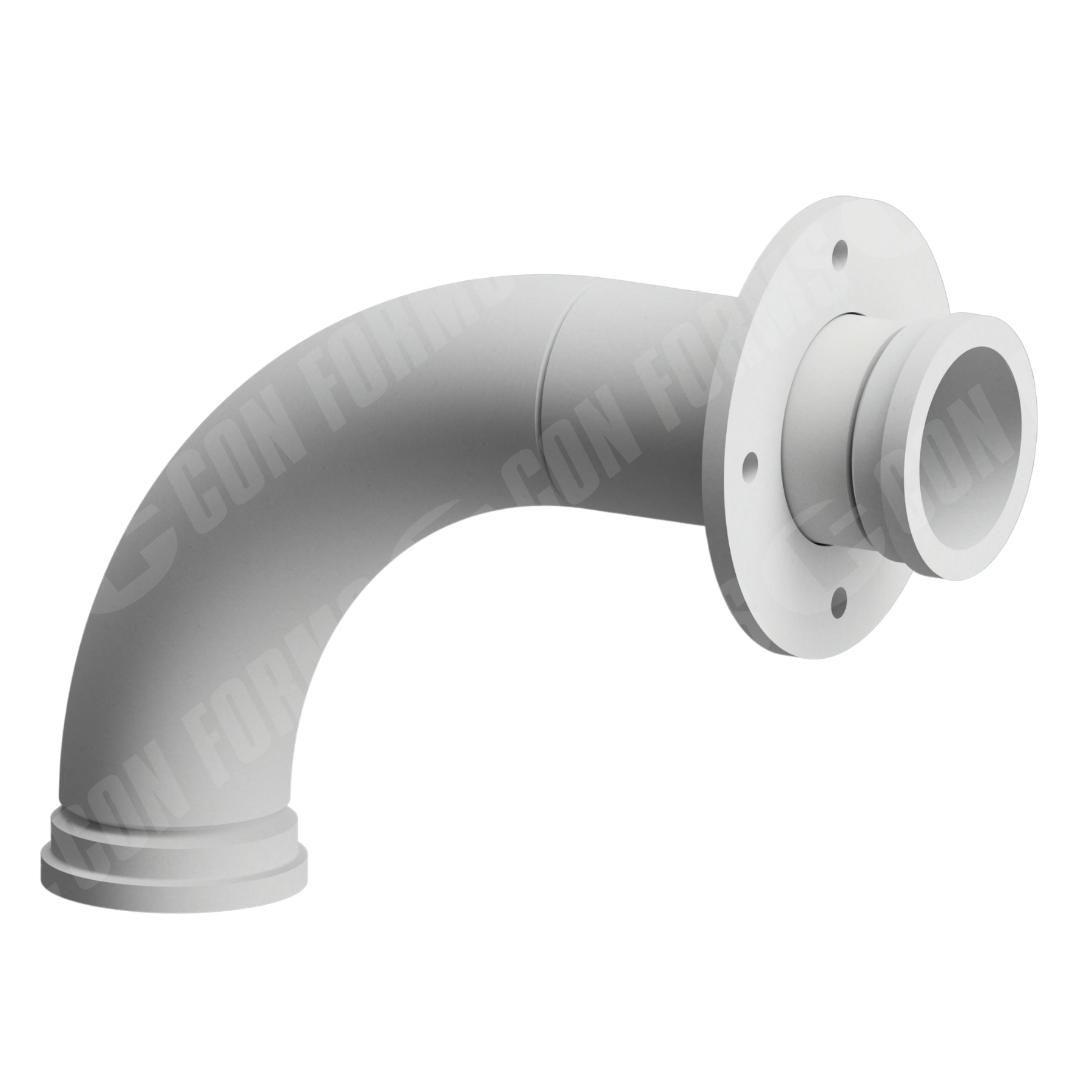 Placing Elbow/Bend - Placing Elbow/Bend | ID: DN100/4" | BA: 90 | CLR: 9.5" | HD | 279 x 453 | w/ flange | HT