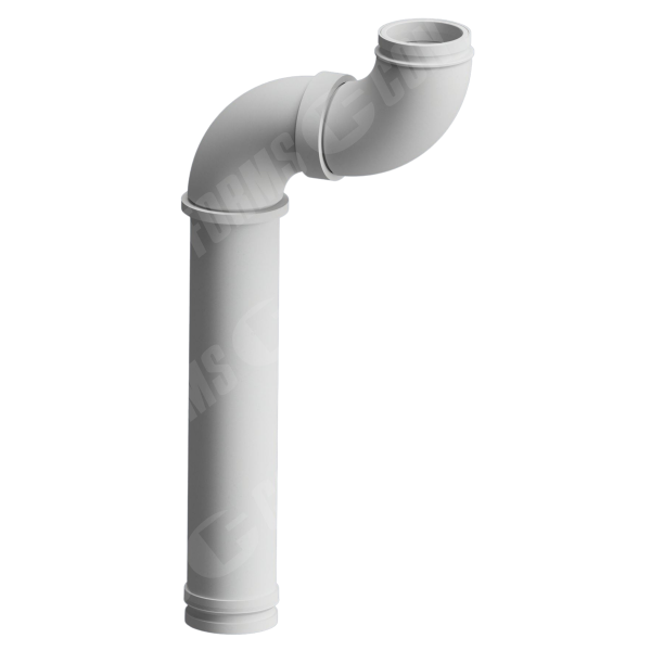 Offset/S Elbow/Bend - Offset/S Elbow/Bend | ID: DN125/4.8" | BA: 90 x 2 | Metric | 40.31" L x 13.03" O