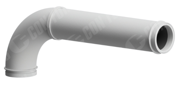 CCI-Lined Boom Elbow - CCI-Lined Boom Elbow | ID: DN125/4.8" | BA: 90.00° | Metric | Tan: 19.01" | 275 x 723