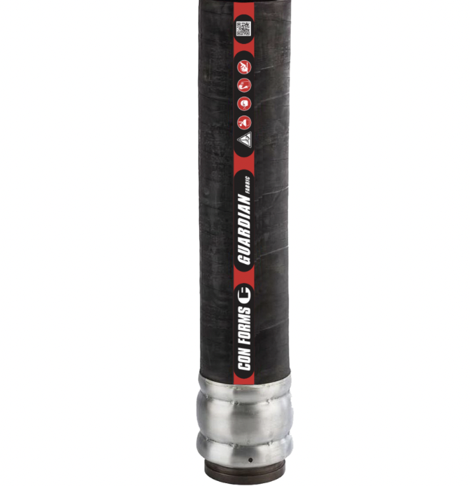 Guardian Fabric Discharge Hose - Flex Bond Fabric Discharge Hose | ID: DN76/3" | OAL: 10' | Hevi-Duty™ - Male thread