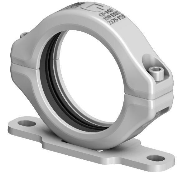 Two-Bolt Coupling/Clamp - Coupling/Clamp | Two-Bolt | ID: 5" | Metric (148mm) | w/ Foot Mount