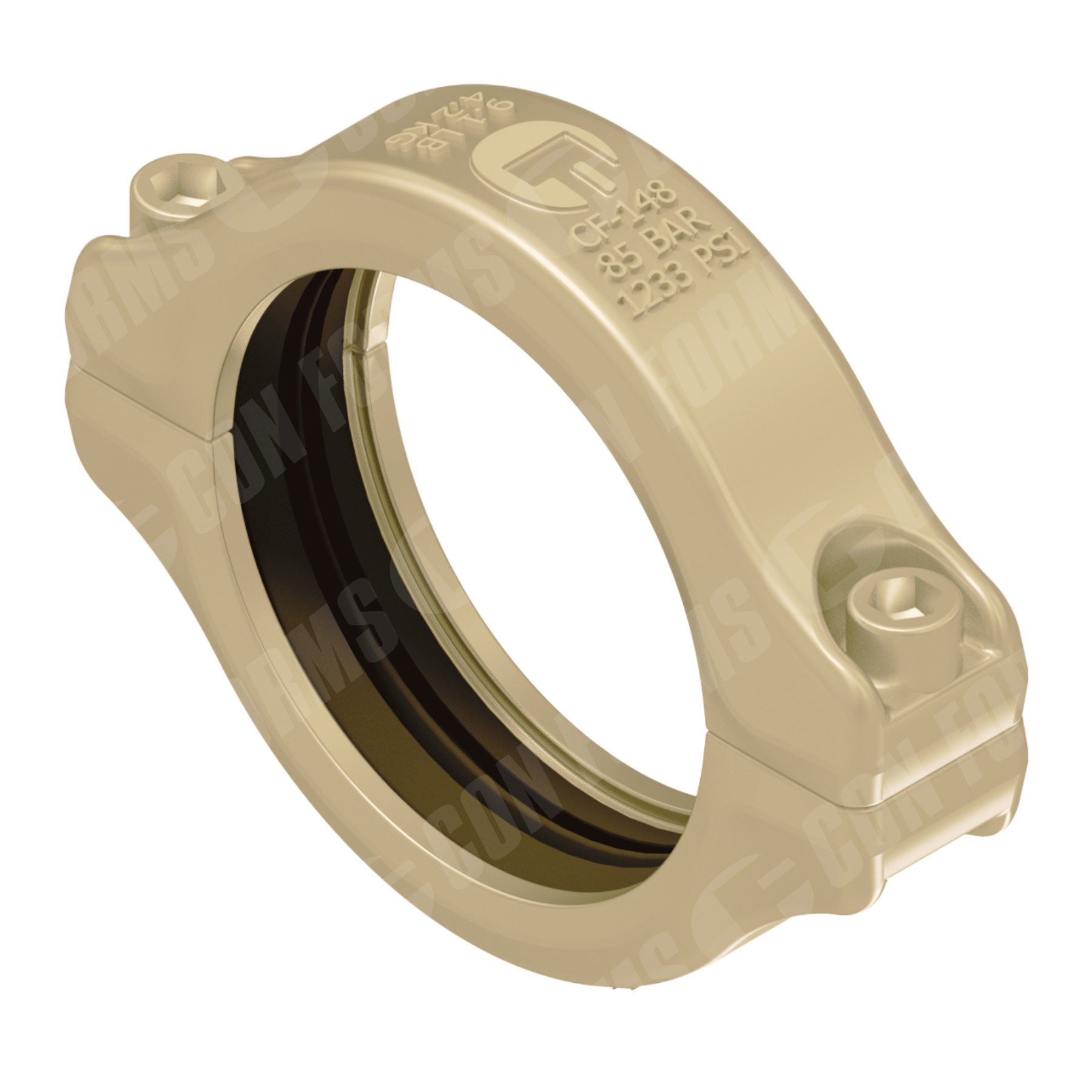 Two-Bolt Coupling/Clamp - Coupling/Clamp | Two-Bolt | ID: 5" | Metric (148mm) | w/ gasket | Forged